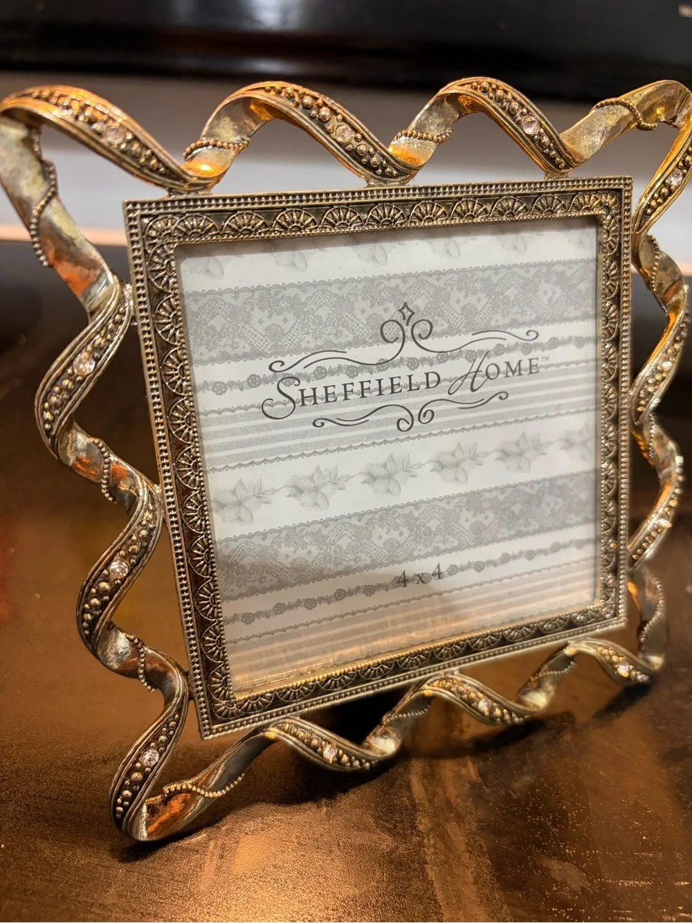 Sheffield Home Metallic Gold Ribbon Twist Photo Frame